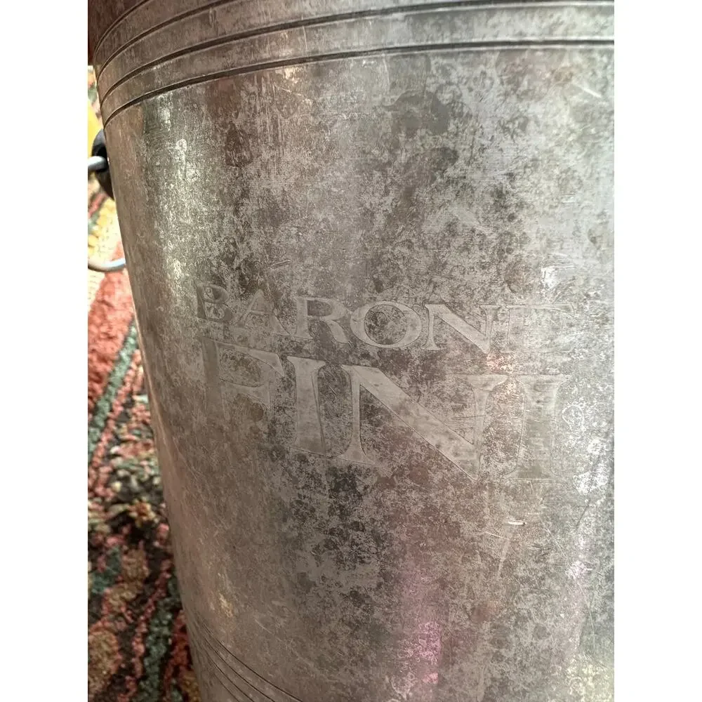 PERONI FINI ITALY Metal Ice Bucket Handles 12 x 7.5 Barware vine cooler